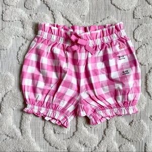 Baby Gap girl gingham bubble shorts 6-12m NWT!